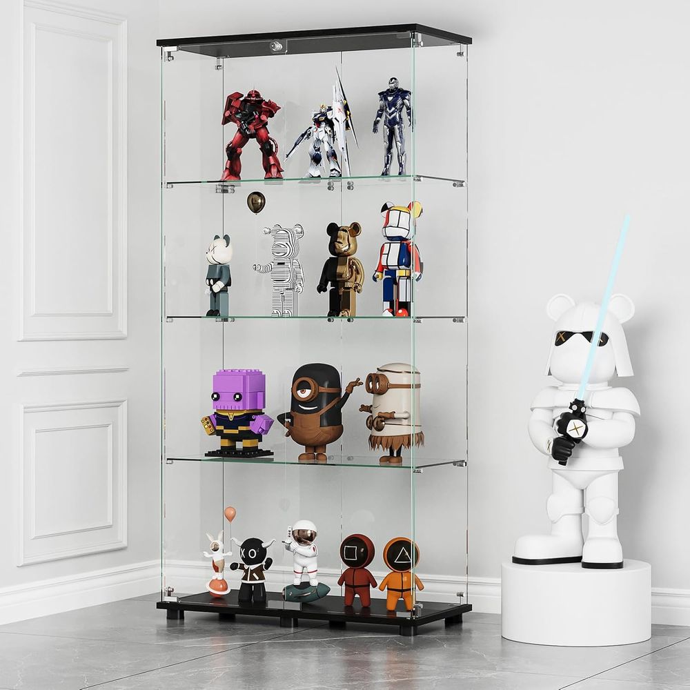 Glass Display Cabinet with 4-S - Glass Bed 评论和价格