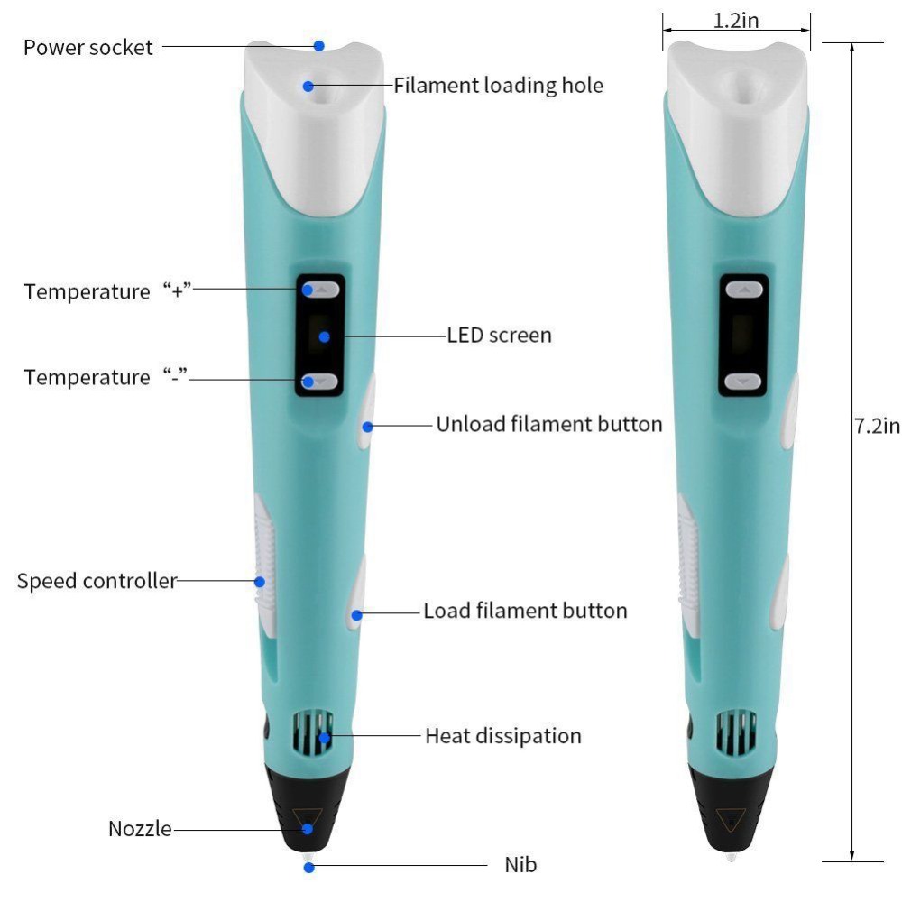 Dikale 3D Pen LED Screen DIY 3 - Pla Filament 评论和价格