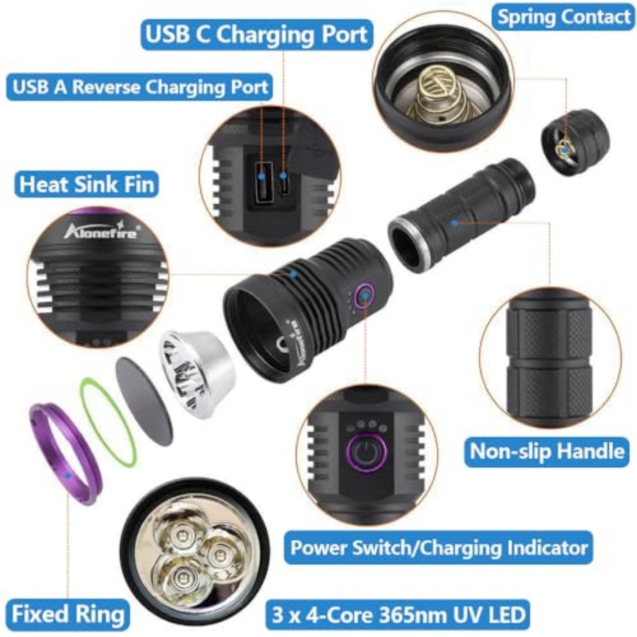SV43 36W 365nm UV Flashlight U - Uv Resin 评论和价格