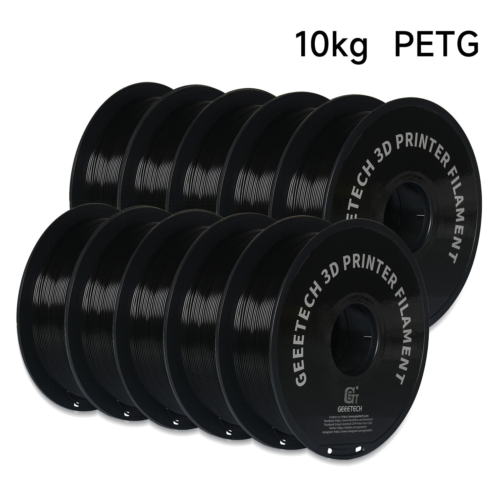GEEETECH 10Kg In One Box Matte - Filament 1.75 评论和价格